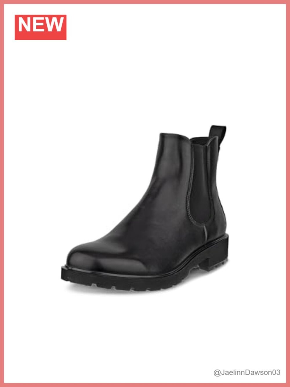 ECCO Chelsea Boots Ankle Boots Women's Leather Block Heel Slip On